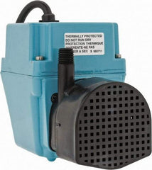 Little Giant Pumps - 1/40 HP, 5.1 psi, Aluminum Miniature Submersible Pump - 3/8 Inch Inlet, 1/4 Inch Outlet, 6 Ft. Long Power Cord, 1.7 Amp - USA Tool & Supply