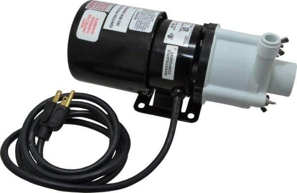 Little Giant Pumps - 1/12 HP, 21.9 Shut Off Feet, Magnetic Drive Pump - 1 Phase, 60 Hz - USA Tool & Supply