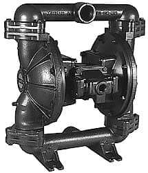 SandPIPER - 2" NPT, Metallic, Air Operated Diaphragm Pump - Santoprene Diaphragm, Stainless Steel Housing - USA Tool & Supply