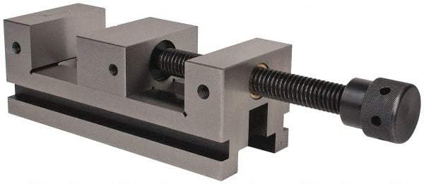 Interstate - 3-7/8" Jaw Width, 4-3/4" Jaw Opening Capacity, 1-9/16" Jaw Height, Toolmaker's Vise - V-Groove Jaw, 0.0001" Parallelism, 0.0002" Squareness, 10.23" OAL x 3-3/4" OAH - USA Tool & Supply