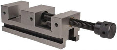 Interstate - 3-7/8" Jaw Width, 4-3/4" Jaw Opening Capacity, 1-9/16" Jaw Height, Toolmaker's Vise - V-Groove Jaw, 0.0001" Parallelism, 0.0002" Squareness, 10.23" OAL x 3-3/4" OAH - USA Tool & Supply