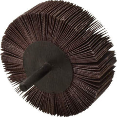 3M - 3" Diam x 1" Face Width, Extra Fine Aluminum Oxide Coated Mounted Flap Wheel - 1/4" Shank Mount, 320 Grit, XE Weighted Cloth Backing, 18,000 Max RPM - USA Tool & Supply