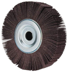 3M - 8" Diam, 80 Grit Aluminum Oxide Unmounted Flap Wheel - 1" Hole, 2" Wide, Coated, Medium Grade, 3900 Max RPM , XE Weighted, Cloth Backing - USA Tool & Supply