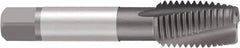 Emuge - 5/8-18 UNF 3 Flute 3BX Plug Spiral Flute Tap - Cobalt, Nitride Finish, 3-13/16" OAL, Left Hand Flute, Right Hand Thread - USA Tool & Supply