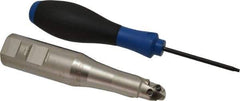 Seco - 3/4" Cut Diam, 0.66" Max Depth of Cut, 1" Shank Diam, 5.04" OAL, Indexable Ball Nose End Mill - Straight Shank, R218.20 Toolholder, 218.20-0.375.R Insert - USA Tool & Supply