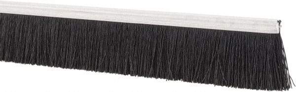 PRO-SOURCE - 1/2" Back Strip Brush Width, Metal Black Nylon Strip Brush - 1" Bristle Length, Nylon, 36" OAL - USA Tool & Supply