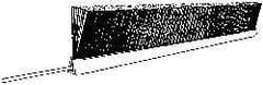 PRO-SOURCE - 1/2" Back Strip Brush Width, Stainless Steel Back Strip Brush - 3" Bristle Length, Brass, 36" OAL - USA Tool & Supply
