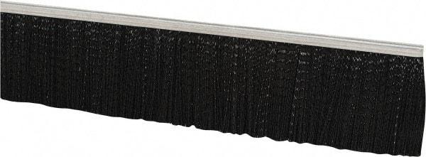 PRO-SOURCE - 3/16" Back Strip Brush Width, Metal Black Nylon Strip Brush - 2" Bristle Length, Nylon, 36" OAL - USA Tool & Supply