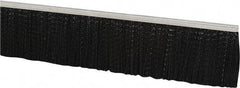 PRO-SOURCE - 3/16" Back Strip Brush Width, Metal Black Nylon Strip Brush - 2" Bristle Length, Nylon, 36" OAL - USA Tool & Supply
