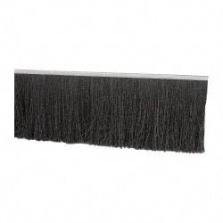 PRO-SOURCE - 1/2" Back Strip Brush Width, Metal Black Nylon Strip Brush - 4" Bristle Length, Nylon, 72" OAL - USA Tool & Supply