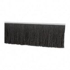 PRO-SOURCE - 1/2" Back Strip Brush Width, Metal Black Nylon Strip Brush - 4" Bristle Length, Nylon, 72" OAL - USA Tool & Supply