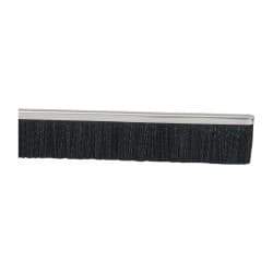 PRO-SOURCE - 5/16" Back Strip Brush Width, Metal Black Nylon Strip Brush - 1" Bristle Length, Nylon, 36" OAL - USA Tool & Supply