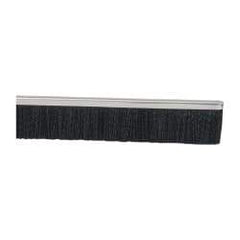 PRO-SOURCE - 5/16" Back Strip Brush Width, Metal Black Nylon Strip Brush - 1" Bristle Length, Nylon, 36" OAL - USA Tool & Supply