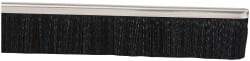 PRO-SOURCE - 5/16" Back Strip Brush Width, Metal Black Nylon Strip Brush - 2" Bristle Length, Nylon, 36" OAL - USA Tool & Supply