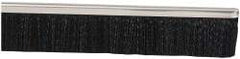 PRO-SOURCE - 5/16" Back Strip Brush Width, Metal Black Nylon Strip Brush - 2" Bristle Length, Nylon, 36" OAL - USA Tool & Supply