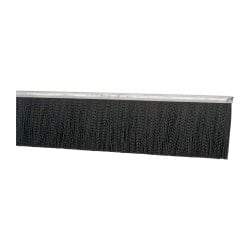 PRO-SOURCE - 5/16" Back Strip Brush Width, Metal Black Nylon Strip Brush - 3" Bristle Length, Nylon, 36" OAL - USA Tool & Supply