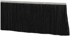 PRO-SOURCE - 5/16" Back Strip Brush Width, Metal Black Nylon Strip Brush - 6" Bristle Length, Nylon, 36" OAL - USA Tool & Supply