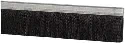 PRO-SOURCE - 5/16" Back Strip Brush Width, Metal Black Nylon Strip Brush - 2" Bristle Length, Nylon, 72" OAL - USA Tool & Supply