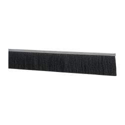 PRO-SOURCE - 5/16" Back Strip Brush Width, Metal Black Nylon Strip Brush - 3" Bristle Length, Nylon, 72" OAL - USA Tool & Supply