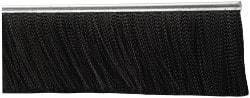 PRO-SOURCE - 5/16" Back Strip Brush Width, Metal Black Nylon Strip Brush - 4" Bristle Length, Nylon, 72" OAL - USA Tool & Supply