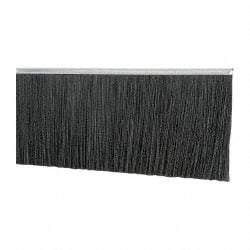 PRO-SOURCE - 5/16" Back Strip Brush Width, Metal Black Nylon Strip Brush - 6" Bristle Length, Nylon, 72" OAL - USA Tool & Supply