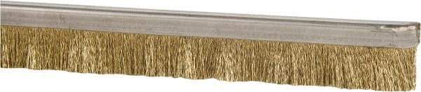 PRO-SOURCE - 1/2" Back Strip Brush Width, Stainless Steel Back Strip Brush - 1" Bristle Length, Brass, 36" OAL - USA Tool & Supply
