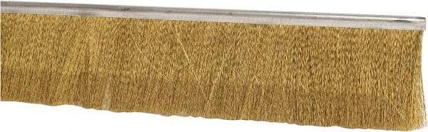 PRO-SOURCE - 1/2" Back Strip Brush Width, Stainless Steel Back Strip Brush - 2" Bristle Length, Brass, 36" OAL - USA Tool & Supply