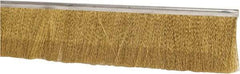 PRO-SOURCE - 1/2" Back Strip Brush Width, Stainless Steel Back Strip Brush - 2" Bristle Length, Brass, 36" OAL - USA Tool & Supply