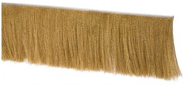 PRO-SOURCE - 1/2" Back Strip Brush Width, Stainless Steel Back Strip Brush - 6" Bristle Length, Brass, 36" OAL - USA Tool & Supply
