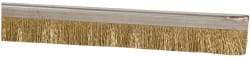 PRO-SOURCE - 1/2" Back Strip Brush Width, Stainless Steel Back Strip Brush - 1" Bristle Length, Brass, 72" OAL - USA Tool & Supply