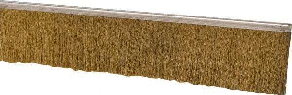 PRO-SOURCE - 1/2" Back Strip Brush Width, Stainless Steel Back Strip Brush - 2" Bristle Length, Brass, 72" OAL - USA Tool & Supply