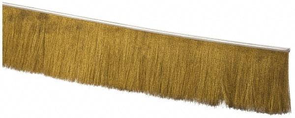 PRO-SOURCE - 1/2" Back Strip Brush Width, Stainless Steel Back Strip Brush - 4" Bristle Length, Brass, 72" OAL - USA Tool & Supply