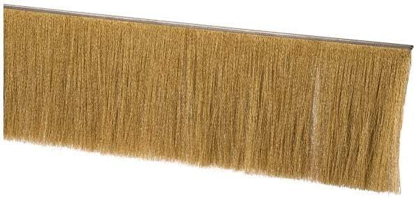 PRO-SOURCE - 1/2" Back Strip Brush Width, Stainless Steel Back Strip Brush - 6" Bristle Length, Brass, 72" OAL - USA Tool & Supply