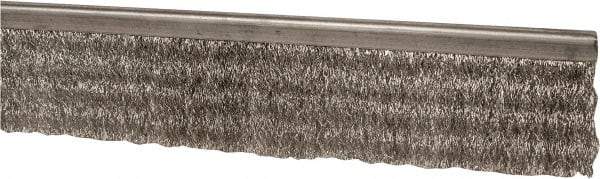 PRO-SOURCE - 5/16" Back Strip Brush Width, Stainless Steel Back Strip Brush - 2" Bristle Length, Stainless Steel, 36" OAL - USA Tool & Supply