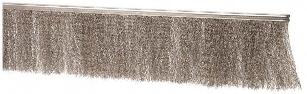PRO-SOURCE - 5/16" Back Strip Brush Width, Stainless Steel Back Strip Brush - 4" Bristle Length, Stainless Steel, 36" OAL - USA Tool & Supply