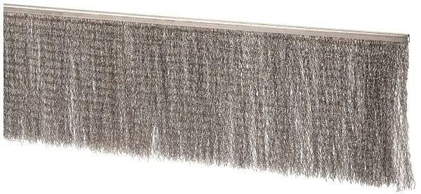 PRO-SOURCE - 5/16" Back Strip Brush Width, Stainless Steel Back Strip Brush - 6" Bristle Length, Stainless Steel, 36" OAL - USA Tool & Supply