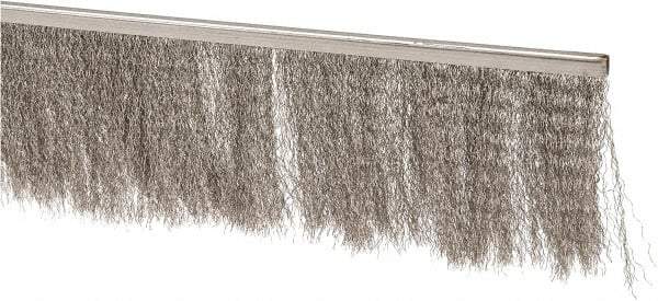 PRO-SOURCE - 5/16" Back Strip Brush Width, Stainless Steel Back Strip Brush - 4" Bristle Length, Stainless Steel, 72" OAL - USA Tool & Supply