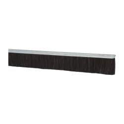 PRO-SOURCE - 1/2" Back Strip Brush Width, Metal Back Horsehair Strip Brush - 2" Bristle Length, Horsehair, 72" OAL - USA Tool & Supply