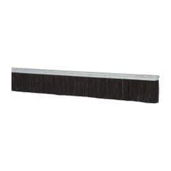 PRO-SOURCE - 1/2" Back Strip Brush Width, Metal Back Horsehair Strip Brush - 2" Bristle Length, Horsehair, 72" OAL - USA Tool & Supply