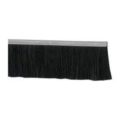 PRO-SOURCE - 1/2" Back Strip Brush Width, Metal Black Nylon Strip Brush - 3" Bristle Length, Nylon, 36" OAL - USA Tool & Supply