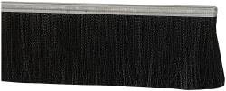PRO-SOURCE - 1/2" Back Strip Brush Width, Metal Black Nylon Strip Brush - 4" Bristle Length, Nylon, 36" OAL - USA Tool & Supply