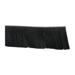 PRO-SOURCE - 1/2" Back Strip Brush Width, Metal Black Nylon Strip Brush - 6" Bristle Length, Nylon, 36" OAL - USA Tool & Supply