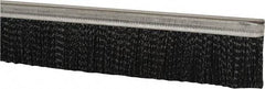 PRO-SOURCE - 1/2" Back Strip Brush Width, Metal Black Nylon Strip Brush - 2" Bristle Length, Nylon, 72" OAL - USA Tool & Supply