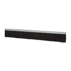 PRO-SOURCE - 1/2" Back Strip Brush Width, Metal Black Nylon Strip Brush - 3" Bristle Length, Nylon, 72" OAL - USA Tool & Supply