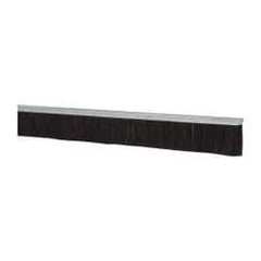 PRO-SOURCE - 1/2" Back Strip Brush Width, Metal Black Nylon Strip Brush - 3" Bristle Length, Nylon, 72" OAL - USA Tool & Supply
