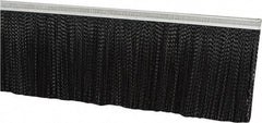 PRO-SOURCE - 1/2" Back Strip Brush Width, Metal Black Nylon Strip Brush - 5" Bristle Length, Nylon, 72" OAL - USA Tool & Supply