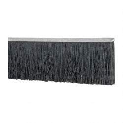 PRO-SOURCE - 1/2" Back Strip Brush Width, Metal Black Nylon Strip Brush - 6" Bristle Length, Nylon, 72" OAL - USA Tool & Supply