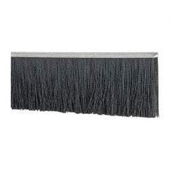 PRO-SOURCE - 1/2" Back Strip Brush Width, Metal Black Nylon Strip Brush - 6" Bristle Length, Nylon, 72" OAL - USA Tool & Supply