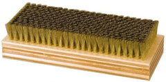 Made in USA - 1" Bristle Length, Hoghair Cleaning & Finishing Brush - 6-1/2" Long x 2-3/8" Wide Head, 6" OAL, Hardwood Block - USA Tool & Supply