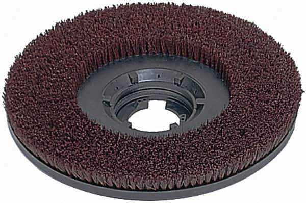 Made in USA - 15" Diam Scrubbing Brush - 13" Machine, 1-1/2" Trim Length, Polypropylene - USA Tool & Supply